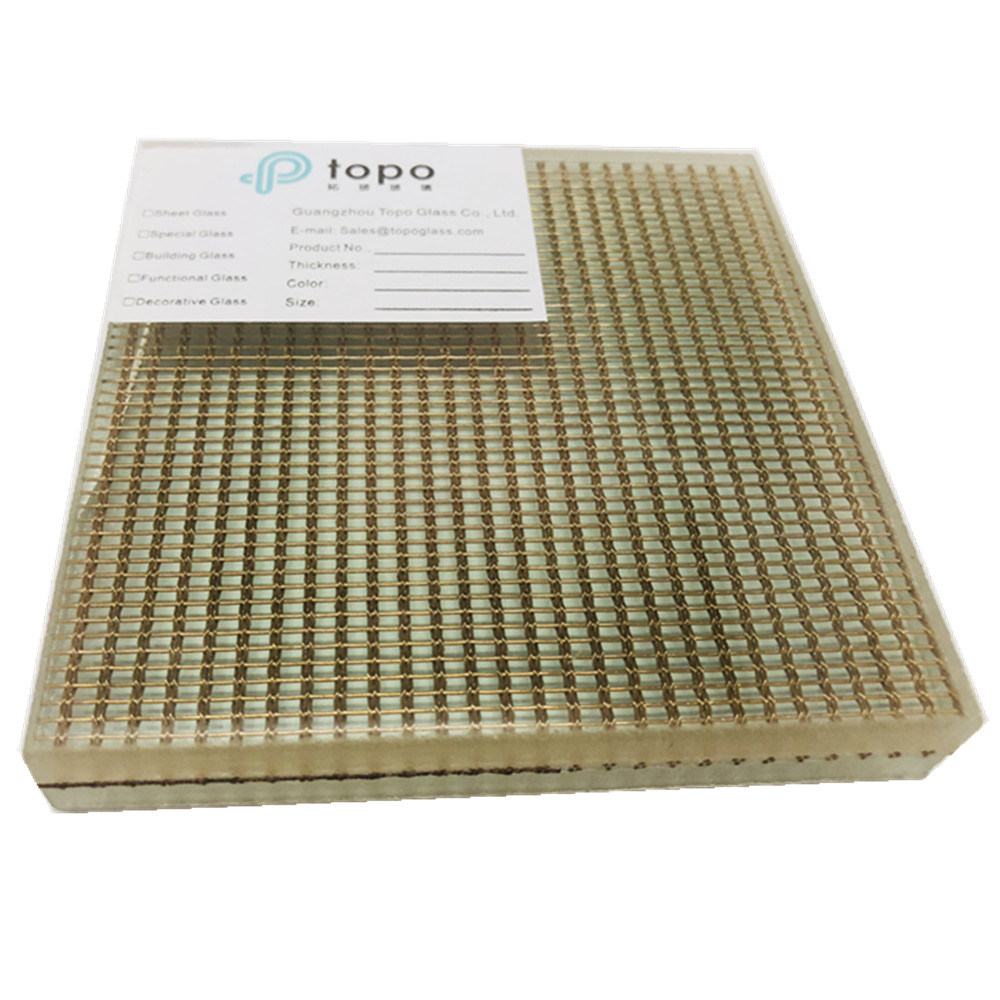 Vidrio de alambre laminado de 6 mm 7 mm 10 mm