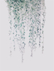 Pintura decorativa de cristal de fusión del colgante de pared de la hoja del verde del arte de tamaño pequeño